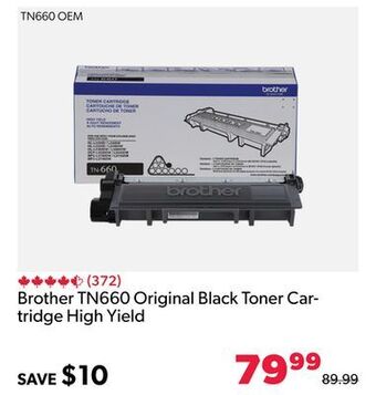 Shopper+ Brother tn660 original black toner cartridge high yield offer