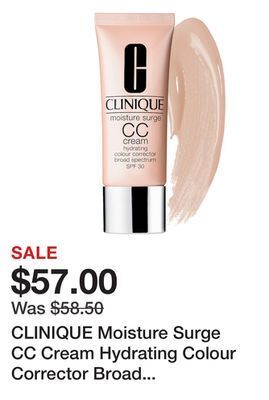 Sephora Clinique moisture surge cc cream hydrating colour corrector broad spectrum spf 30 offer