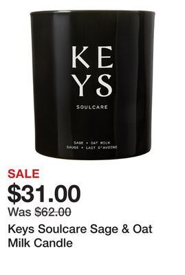 Sephora Keys soulcare sage & oat milk candle offer