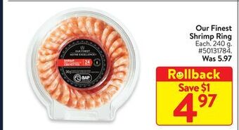 Walmart Our finest shrimp ring offer
