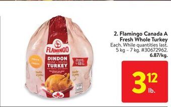 Walmart Flamingo canada a fresh whole turkey offer