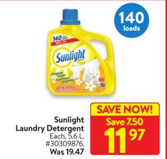 Walmart Sunlight laundry detergent offer