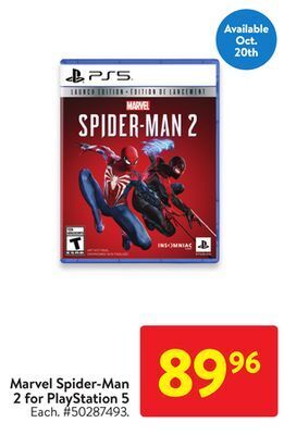 Walmart Marvel spider-man 2 for playstation 5 offer