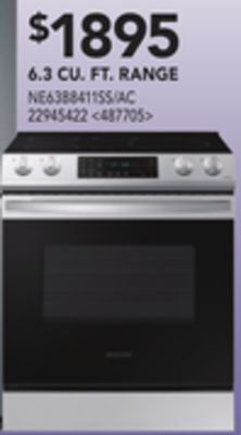 Lowe's Samsung 6.3 cu. ft. range offer