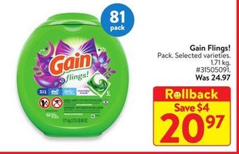Walmart Gain flings! offer