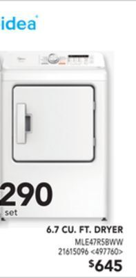 Lowe's Midea 6.7 cu. ft. dryer offer