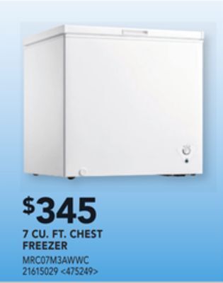 Lowe's Midea 7 cu. ft. chest freezer offer