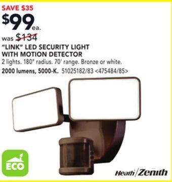 Lowe's Heath zenith link led security light with motion detector offer