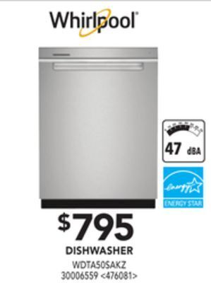 Lowe's Whirlpool dishwasher offer