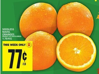 Food Basics Seedless navel oranges offer