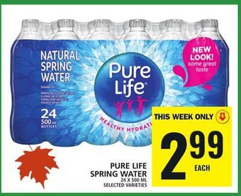 Food Basics Pure life spring water offer