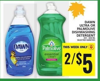 Food Basics Dawn ultra or palmolive dishwashing detergent offer