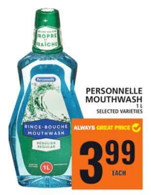 Food Basics Personnelle mouthwash offer