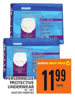 Food Basics Personnelle protective underwear offer