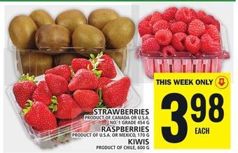 Food Basics Strawberries or raspberries or kiwis offer