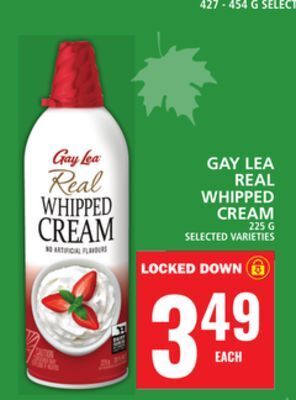 Food Basics Gay lea real whipped cream offer