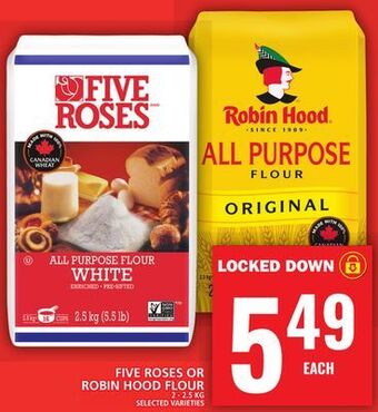 Food Basics Five roses or robin hood flour offer