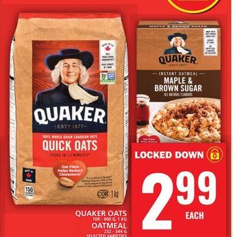 Food Basics Quaker oats or oatmeal offer