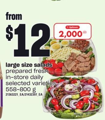 Independent Grocer Large size salads, 558-800 g offer