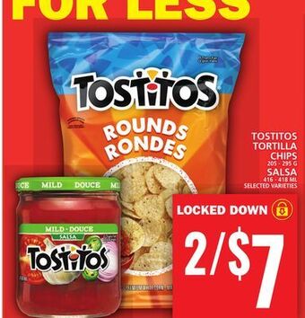 Food Basics Tostitos tortilla chips or salsa offer