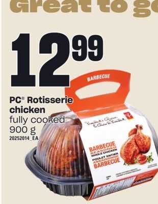 Independent Grocer Pc rotisserie chicken, 900 g offer