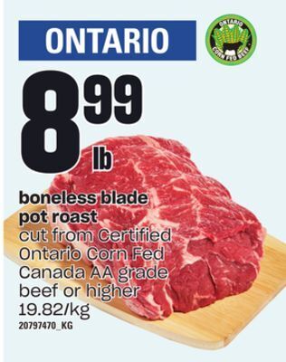 Independent Grocer Boneless blade pot roast offer