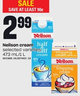 Independent Grocer Neilson cream, 473 ml/1 l offer