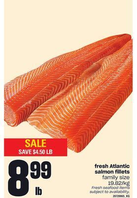 Independent Grocer Fresh atlantic salmon fillets offer