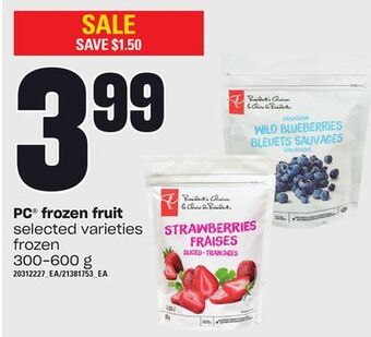 Independent Grocer Pc frozen fruit, 300-600 g offer