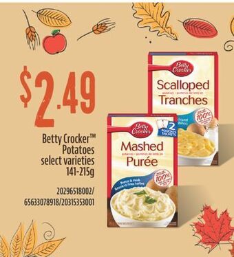 Fortinos Betty crocker potatoes offer
