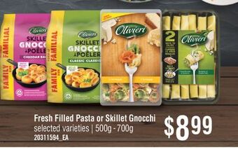 Fortinos Fresh filled pasta or skillet gnocchi offer