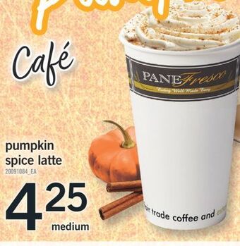 Fortinos Pumpkin spice latte offer