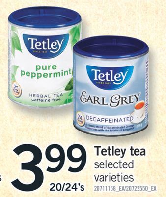 Fortinos Tetley tea, 20/24's offer