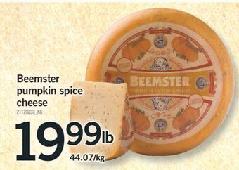 Fortinos Beemster pumpkin spice cheese offer