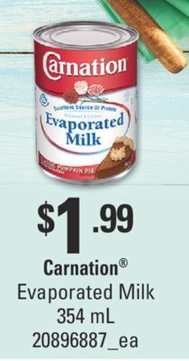Fortinos Carnation evaporated milk offer