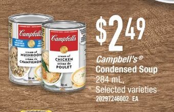 Fortinos Campbell's condensed soup, 284 ml offer