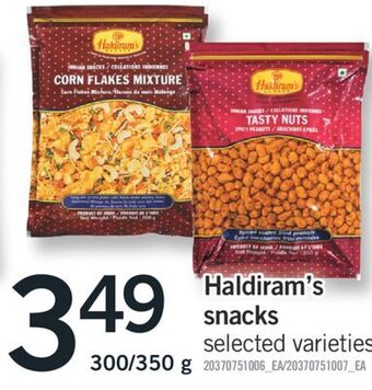Fortinos Haldiram's snacks 300/350 g offer