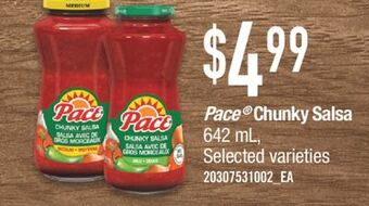 Fortinos Pace chunky salsa 642 ml offer