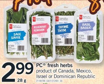 Fortinos Pc fresh herbs, 28 g offer