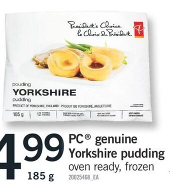 Fortinos Pc genuine yorkshire pudding 185 g offer