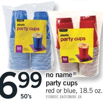 Fortinos No name party cups offer
