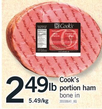 Fortinos Cook's portion ham offer