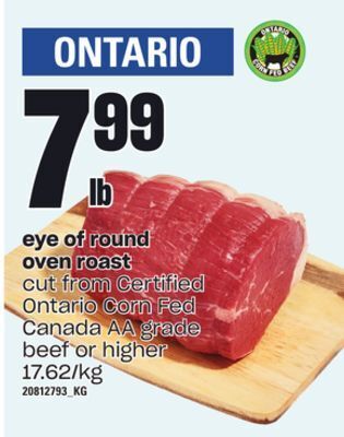 Loblaws Eye of round oven roast offer