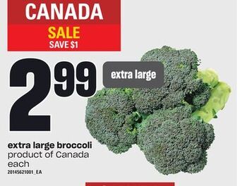 Loblaws Extra large broccoli offer
