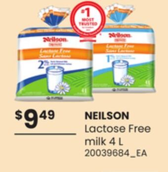Loblaws Neilson lactose free milk, 4 l offer