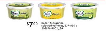 Loblaws Becel margarine, 637-850 g offer