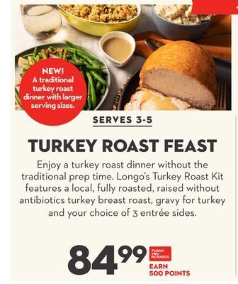 Longo's Turkey roast feast offer