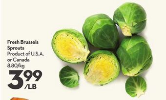 Longo's Fresh brussels sprouts offer