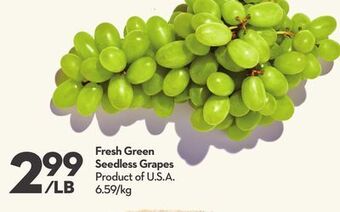 Longo's Fresh green seedless grapes offer
