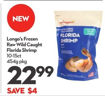 Longo's Longo's frozen raw wild caught florida shrimp offer